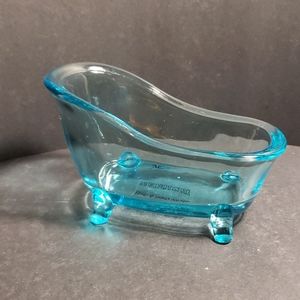 Bath & body works glass bathtub candleholderBath